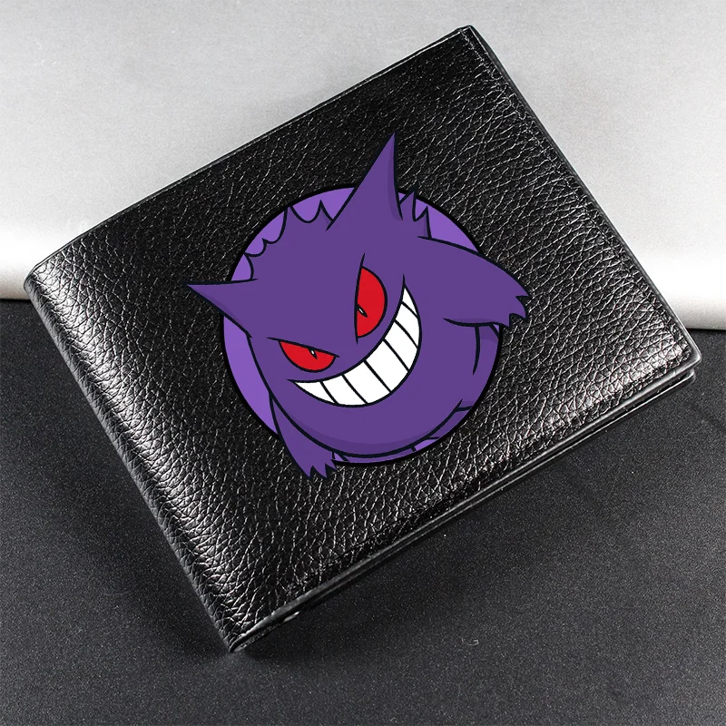 Pokemon Billfold Foldable Purse Pikachu Business Wallet Cartoon Figure Print Short Coin Purse Pu Leather Wallet Birthday Gifts