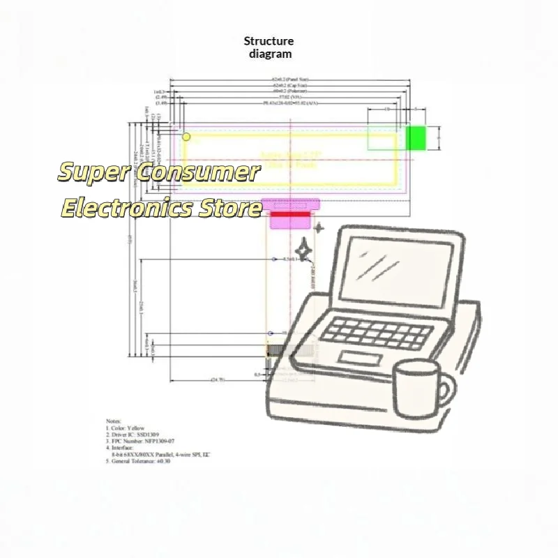 Premium Quality 2.23in OLED LCD Display 1 Piece Screen for EA89 EA891D EA895N EA8901 Krups Home Coffee Maker Repairs