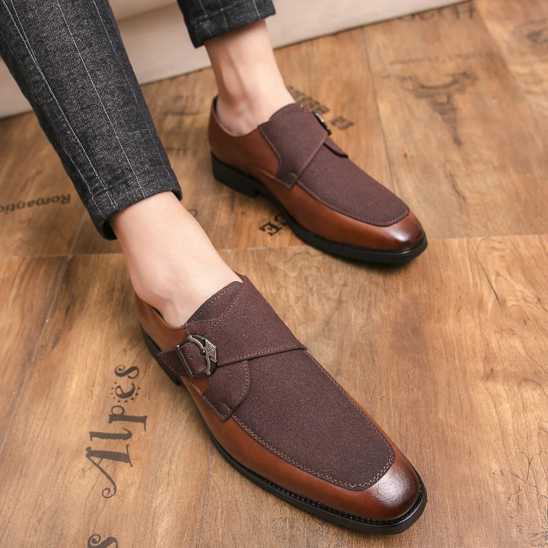 Men's Dress Shoes New Pu Leather Fashion Shoe for Mens Large Size Business Formal Casual Shoes Slip on Wedding Men Shoes Zapatos