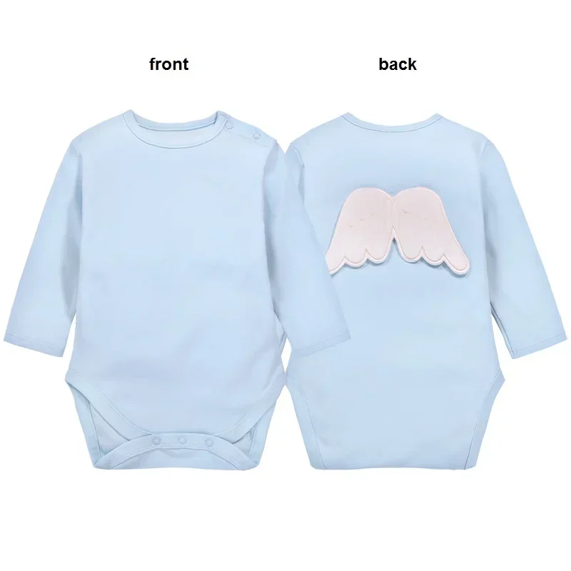 

0-24 Months Baby Boys Girls Long Sleeve Angel Wing Bodysuit Newborn Infant Toddler Rompers Clothes Kids Costume Jumpsuit