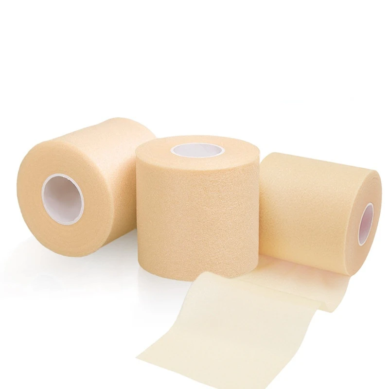 

1Roll 7cm*27m Self Adhesive Elastic Bandage Elbow Knee Cotton Bandage Foam Foam Tape Base Layer Artificial Film Wrap Sports Tape