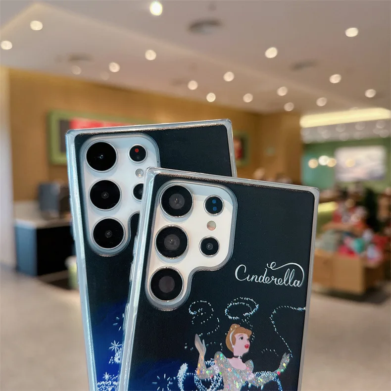 Cinderella Bling Glitter quicksand phone case for Samsung S22 S23 S24 Ultra  S20 S21 Plus Note 20 A72 cute cartoon cover - AliExpress 202192403