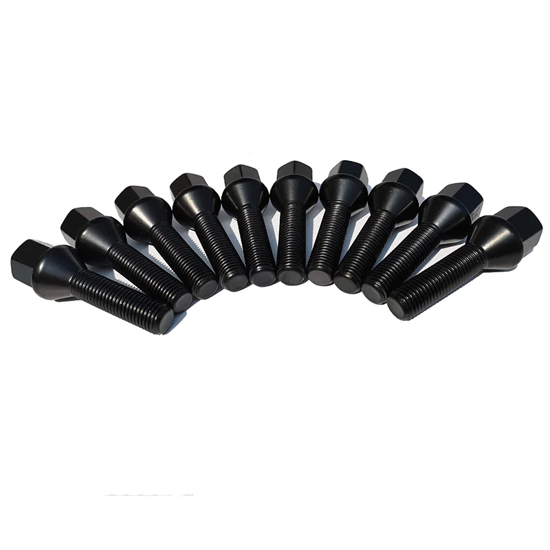

5PCS 12x1.5| 12x1.25| 14x1.5| 14x1.25 |40mm |45mm| 50mm| 55mm Cone Seat Car wheel spacer adapter wheel bolts For BMW Volkswagen