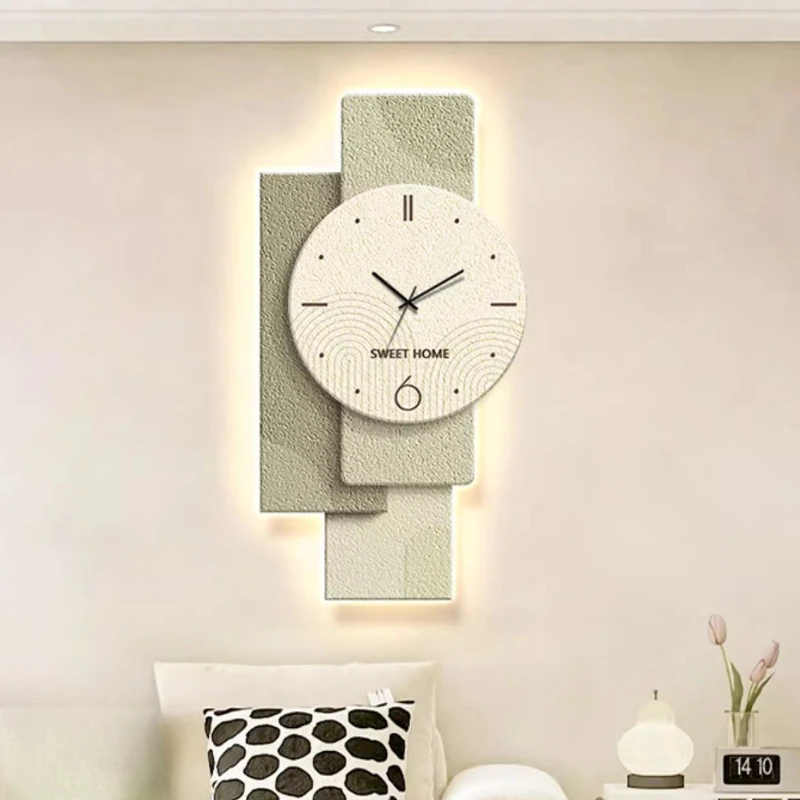 Luxury Watch with Light Decorative Wall Clocks Modern Wall Clocks Art Elegant Clock Living Room Interior Silent Decor Furniture