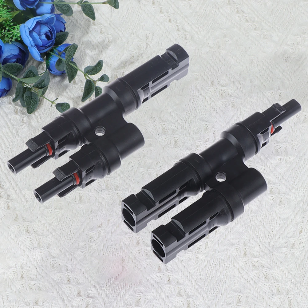 

1pc Solar Panel Connectors Photovoltaic Cable Wire Adapter Waterproof Dustproof Electrical Connector Parallel Joint For