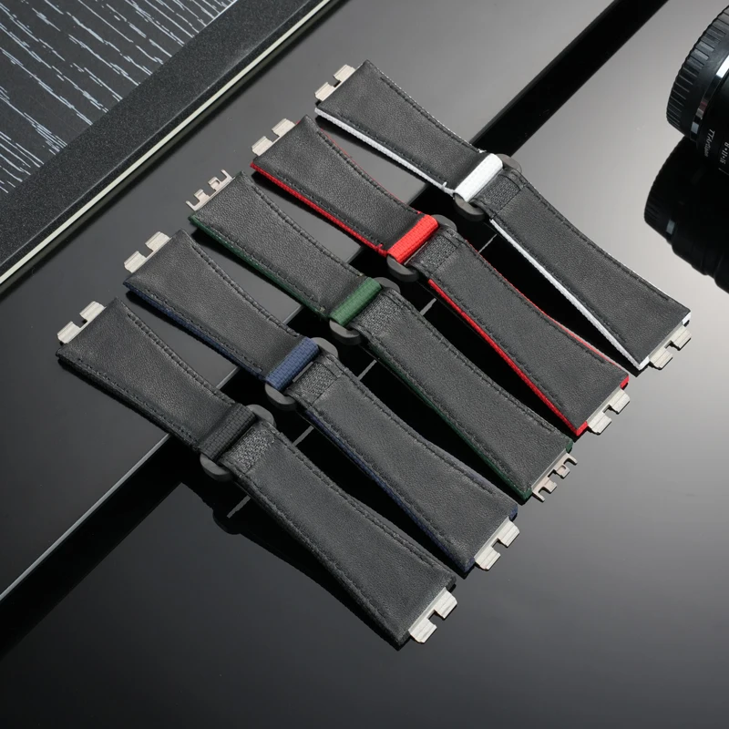 ที่กําหนดเอง FKM นาฬิกาสําหรับ Hublot Big Bang BIGBANG series 441 411 614 645 Easy to stick fluororubber watchband สร้อยข้อมือผู้ชาย