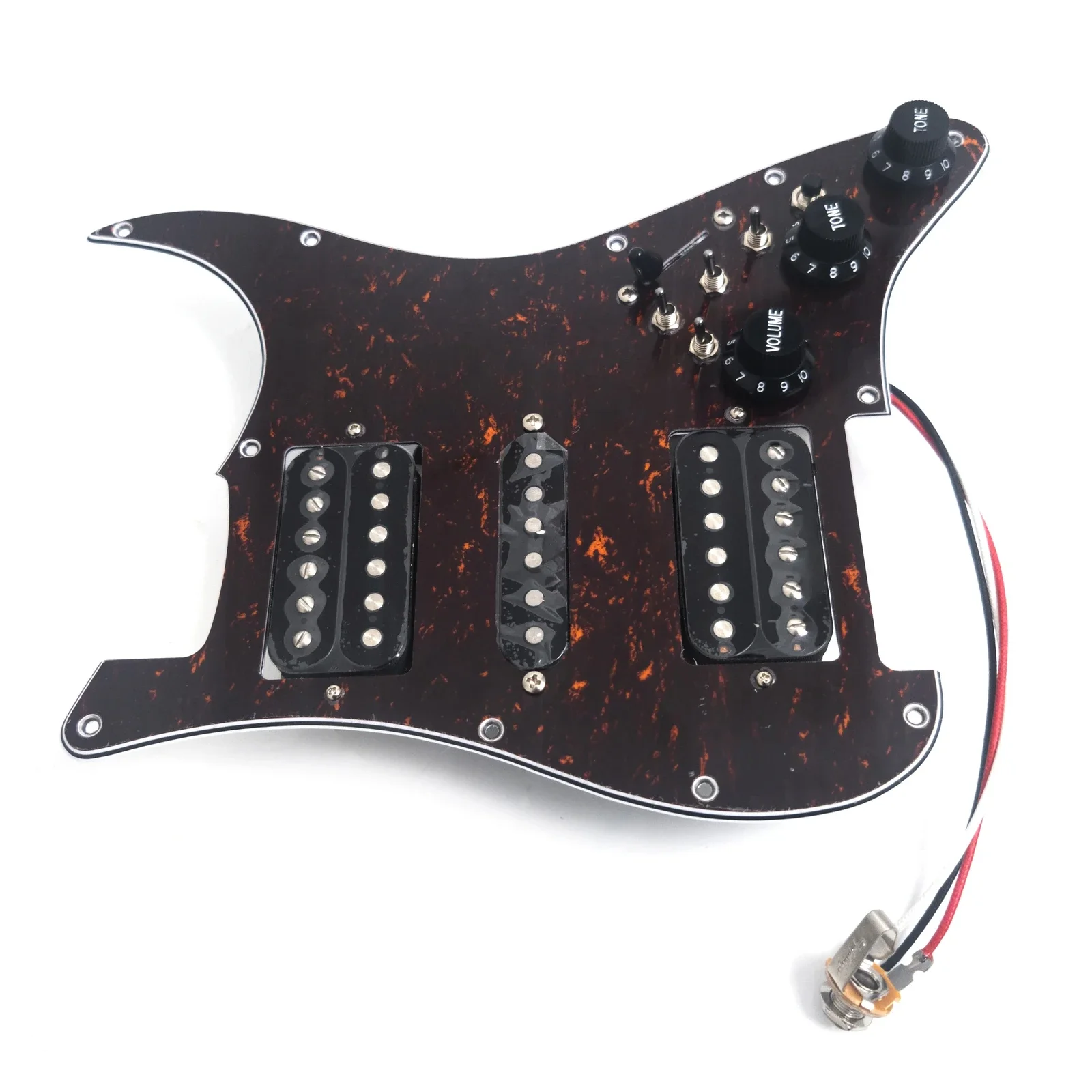 HSH Prewired Loaded Pickguard with Alnico 5 Pickups for ST Style Electric Guitar Replacement view 3