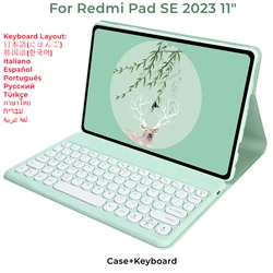 Xiaomi Redmi için kablosuz manyetik kılıf klavye ped SE 2023 Redmipad için rus İspanyolca kore tay 11
