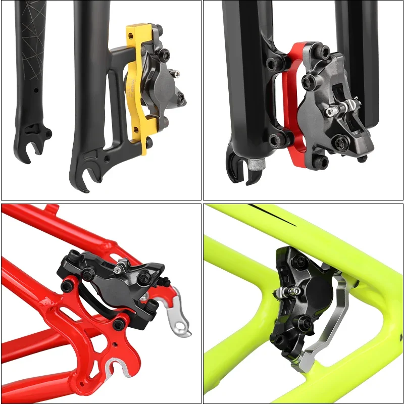 Disc Brake AdapterA/B Column Rotation MTB Road Bike Disc Brake Caliper Mount Adapter With Bolts For 140/160/180/203mm Rotor