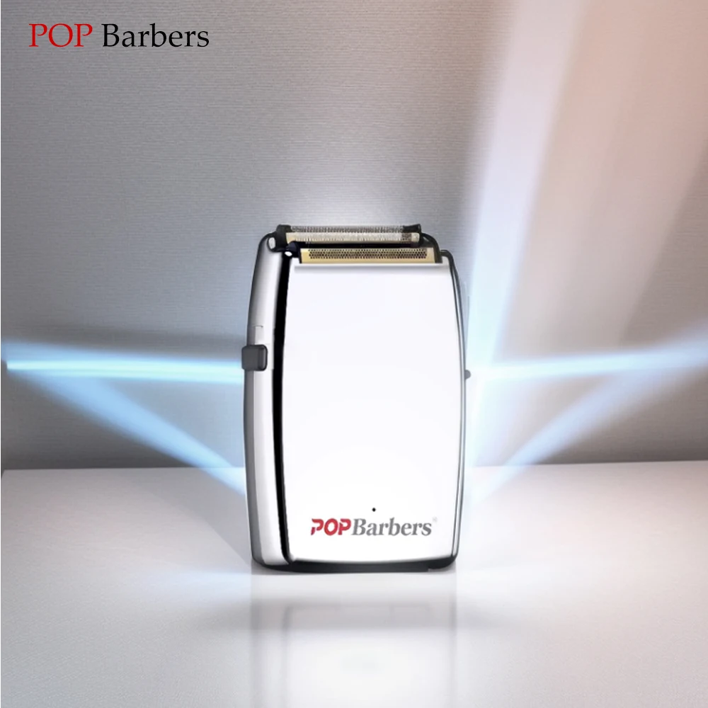 

New Pop Barbers P620 7W Professional Men's Electric Beard Trimmer Double Foil Shaver 11000 RPM Electric Shaver USB Hair Clipper