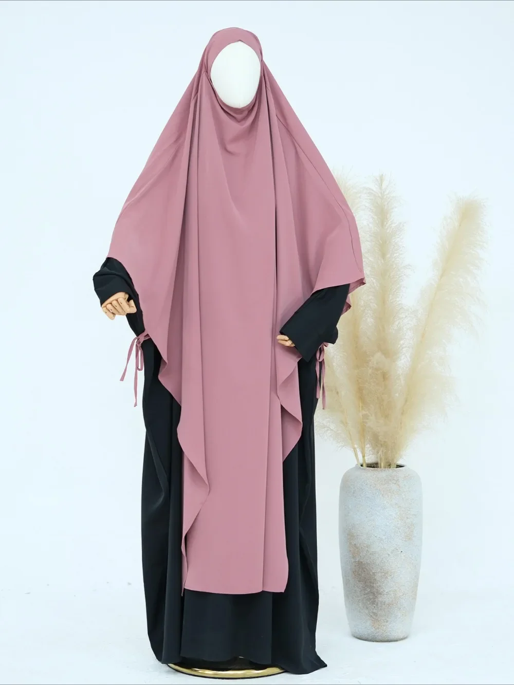 Eid Donne Musulmane Khimar Hijab Islamico Dubai Sciarpe di Colore Solido Turbante Arabo Signore Preghiera Copricapo Ramadan Foulard Lungo 2025