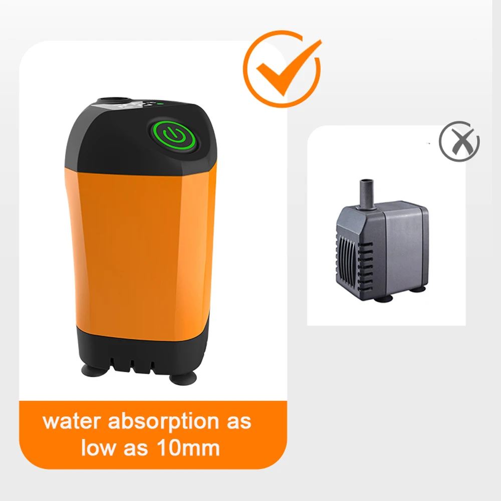 Outdoor Camping Shower Portable Electric Shower Pump Waterproof with Digital Display for Camping Hiking Travel Pet Watering