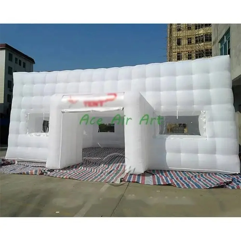 Tienda de campaña de cubo inflable con soplador de aire para Kate, 16x9m