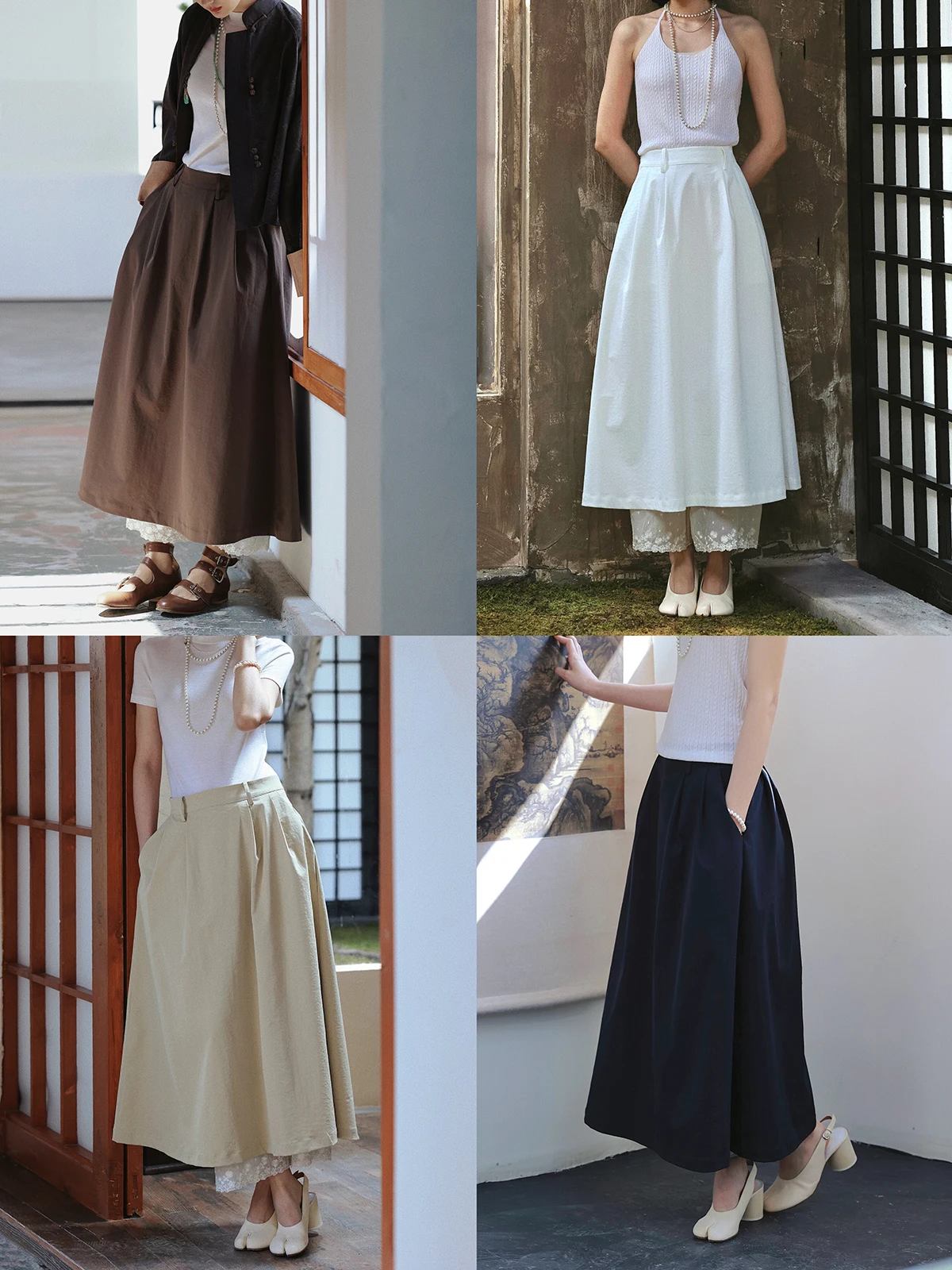 

Элегантная четырехцветная юбка А-силуэта, новинка весна-лето, с расклешенным подолом, длинная, универсальная, с завышенной талией, из полиэфирного волокна