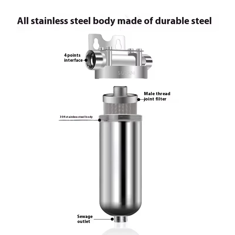 เครื่องกรองน้ำดื่มสำหรับบ้าน EIREE แบบกรองล่วงหน้า สำหรับน้ำบาดาล ใช้ได้ทั้งบ้าน ผลิตจากสแตนเลส 304 ไหลแรง พร้อมระบบล้างย้อนกลับ