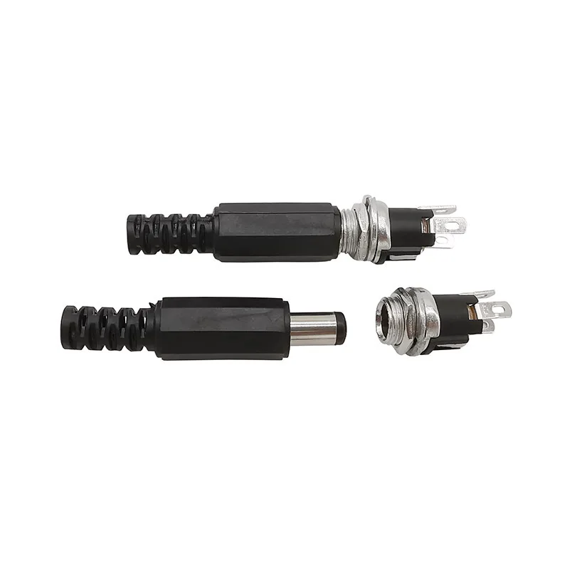 5.5mm x 2.1mm 5.5x2.1 DC złącze wtyczka zasilająca zasilania + gniazdo metalowy Panel wtyczka Jack złącza DC Adapter terminala