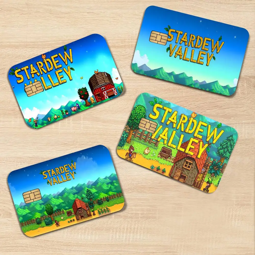 Classic Video Game S-Stardew V-Valley Credit Card Skin Stickers for VISA Bank Card Transportation Card Sticker Women Gift
