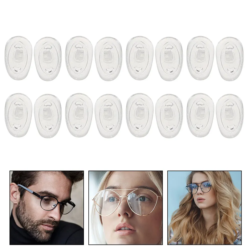 

Silicone Eyeglass Nose Pads Anti-Slip Comfortable Cushions Replacement For Glasses Sunglasses Frames Clear Non-Pressure