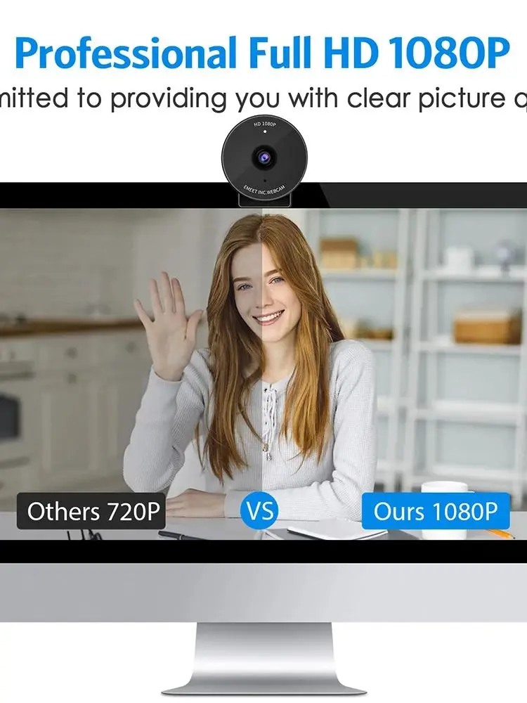 Kamera internetowa 1080P Full HD z mikrofonem i osłoną prywatności EMEET C950 Kamera wideo USB do komputera/stacjonarnego komputera/spotkań/lesów online — zdjęcie 2