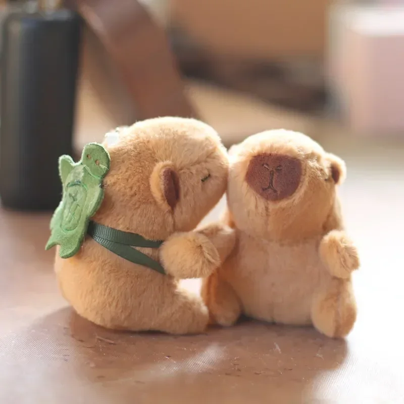 1-20PCS 만화 Capybara 펜던트 플러시 장난감 인형 가방 매달려 장식 귀여운 Kapila 키 체인 인형 데스크탑 인형 장식 자동차 펜던트