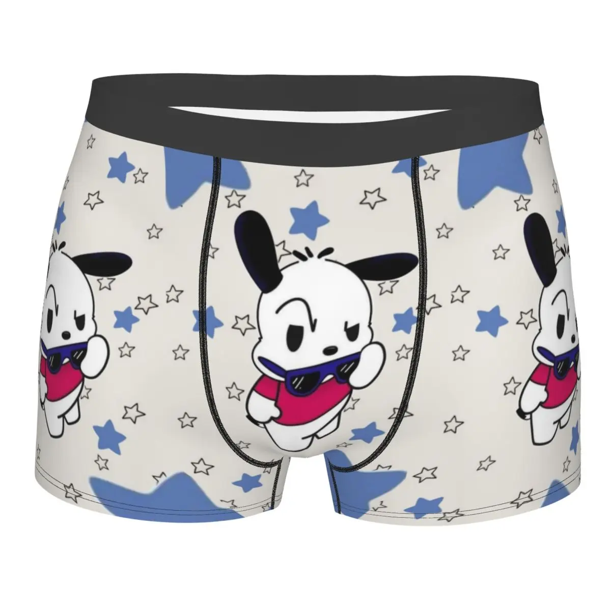 

Нижнее белье в стиле аниме Pochacco на заказ, мужские трусы-боксеры с принтом, мягкие трусы