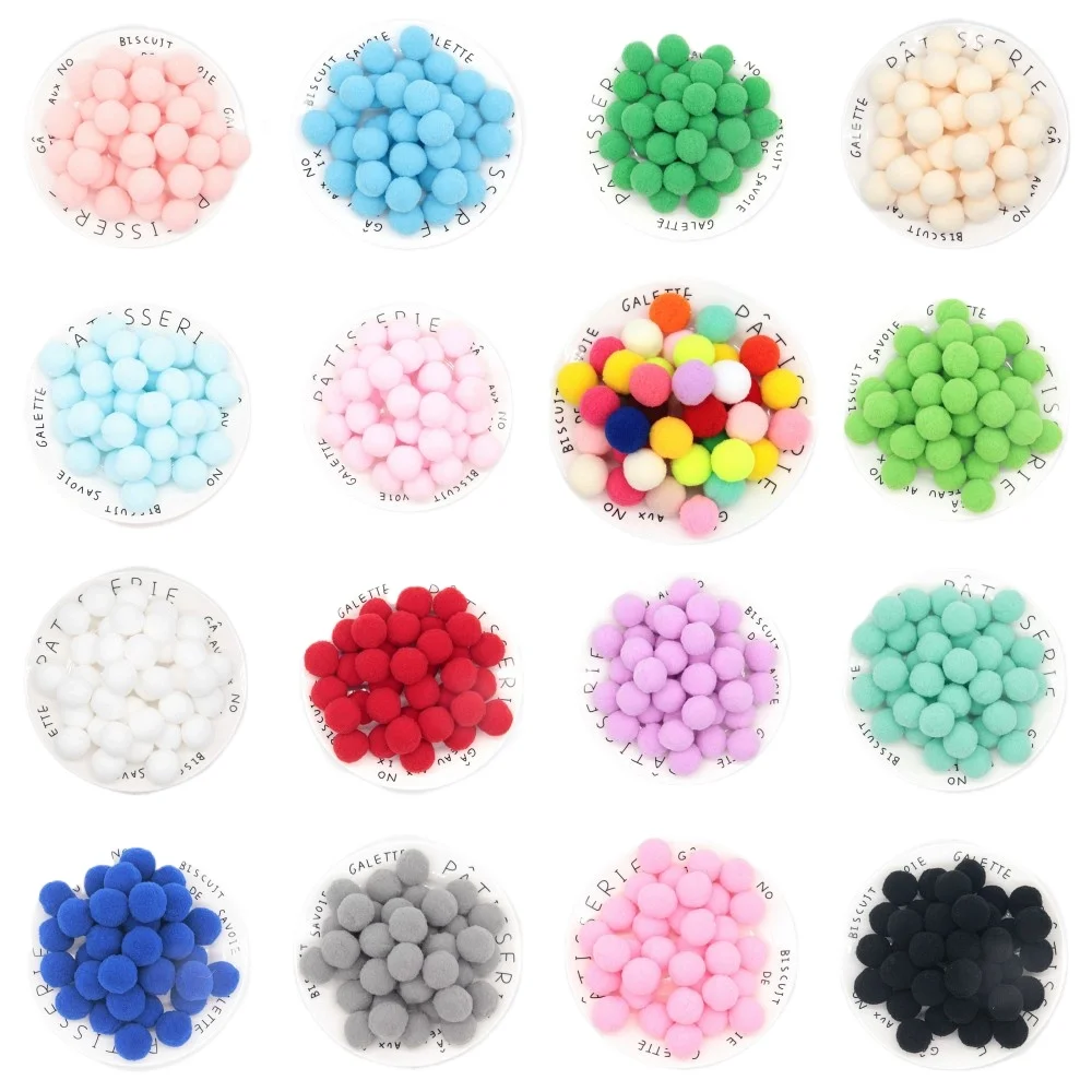 Gemischte Pompons-Kugel, 25 mm, bunt, flauschig, weich, 2,5 cm, Plüschball für DIY-Handwerk, Kleidungsstück, Dekor, Nähzubehör, 36 Stück, 20 g