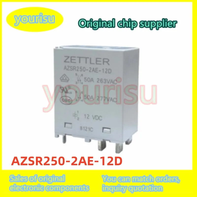 1-5Pcs/Lot New AZSR250-2AE-12D AZSR250-2AE-12 Solar Photovoltaic New Energy Relay 50A 12V 6 Pins
