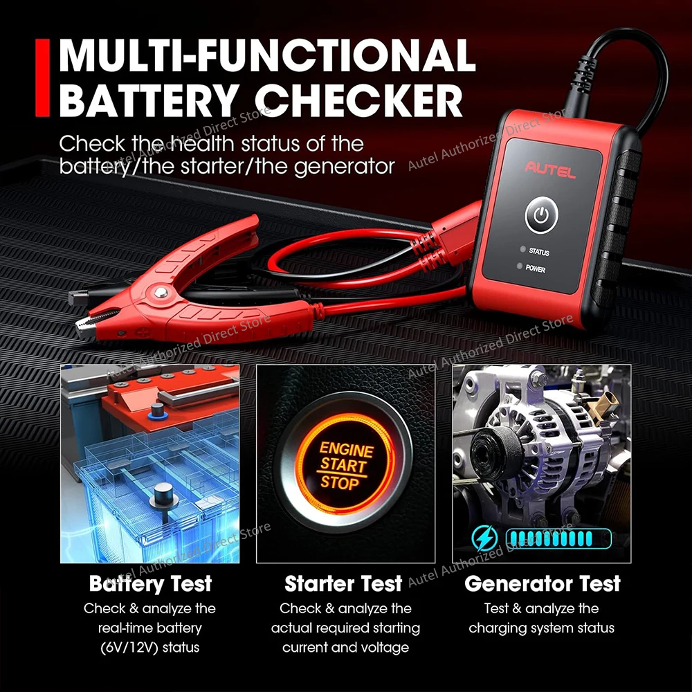Picture 7: Autel MaxiBAS BT506 Car Battery Tester, 6V 12V 100-2000 CCA Car Battery Analyzer, 12V 24V Auto Cranking/Charging System Test