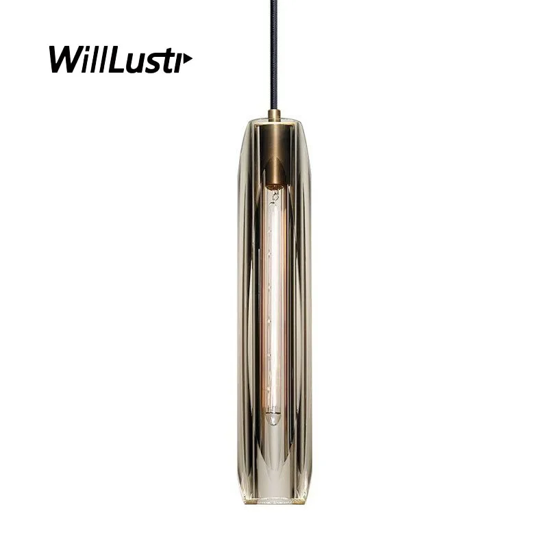 Luxury Copper Suspension Light K9 Crystal Tulip Pendant Lamp Villa Hotel Bar Cafe Bedside Glass Hanging Ceiling Chandelier