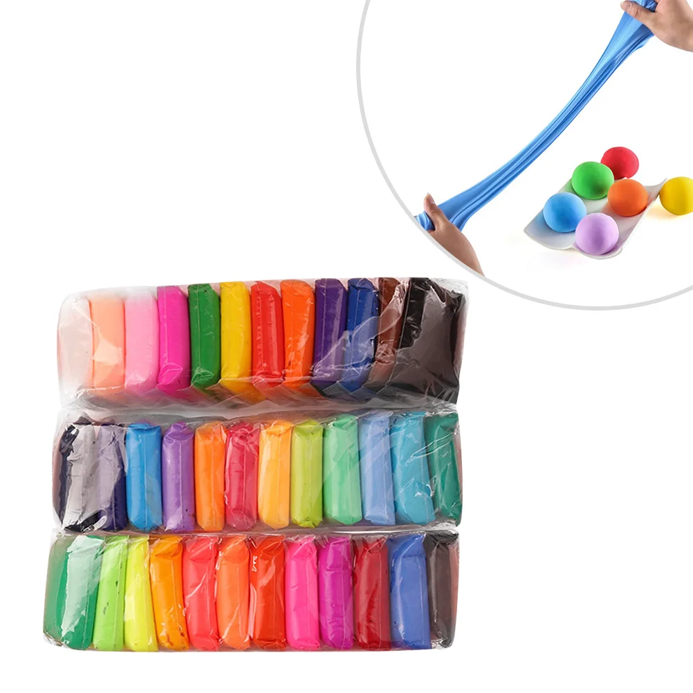 36 Colors Non-sticky Clay Crystal Colorful Mud Air Dry Mini Easy to Shape Non-bake