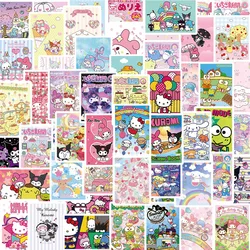 10/30/62pcs Kawaii Sanrio Anime Poster Stickers My Melody Hello Kitty Cartoon Vinyl Sticker Decals DIY Stationery Suitcase Phone