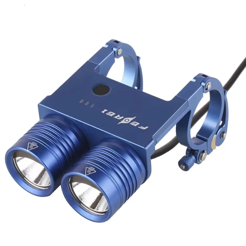 

High Bright Bike Lamp Double Head Bicycle Flashlight High Beam Torch