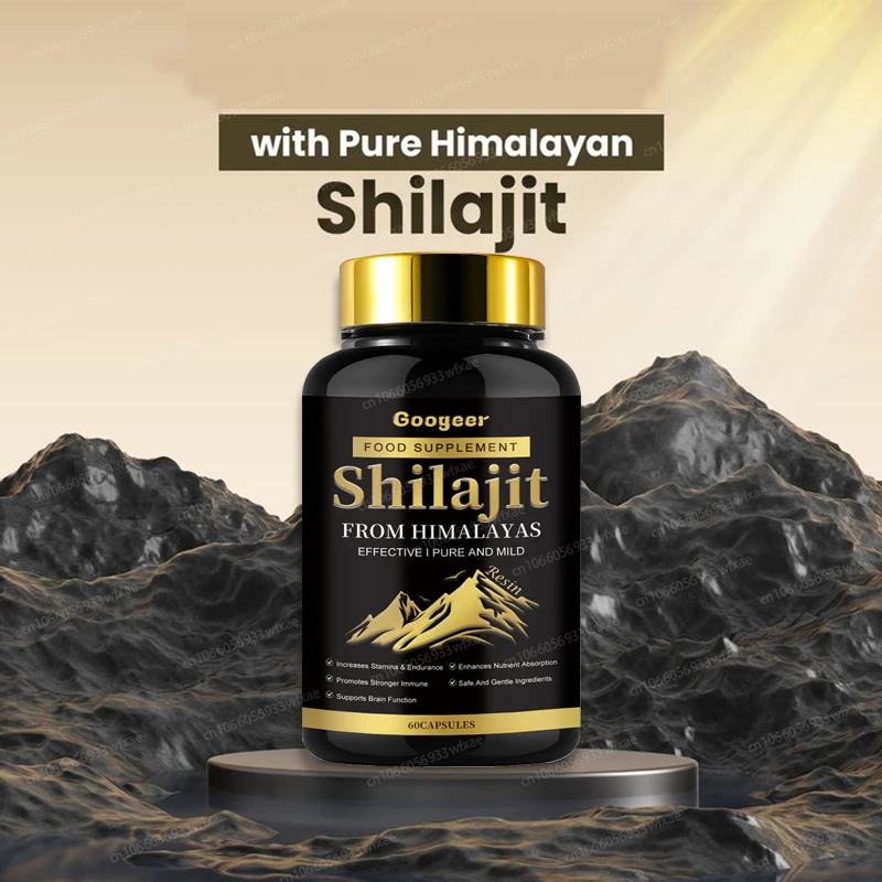 Himalaya Shilajit Capsules Original High in Trace Minerals& Fulvic Acid for Energy Muscle Strength&Immunity ,Endurance,Focus