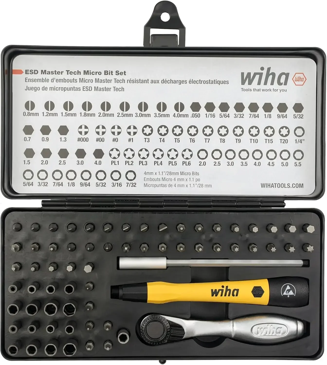 

65 Piece System 4 ESD Safe Master Technician Ratchet and MicroBits Set,tools kit set,hand tools,woodworking tools,garage tools