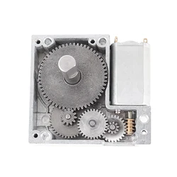 CHF-GF5560-180  Square Gearbox Motor 12V ratio 1400RPM 11RPM Flat Worm Gear 180 Motor For Revolving Table