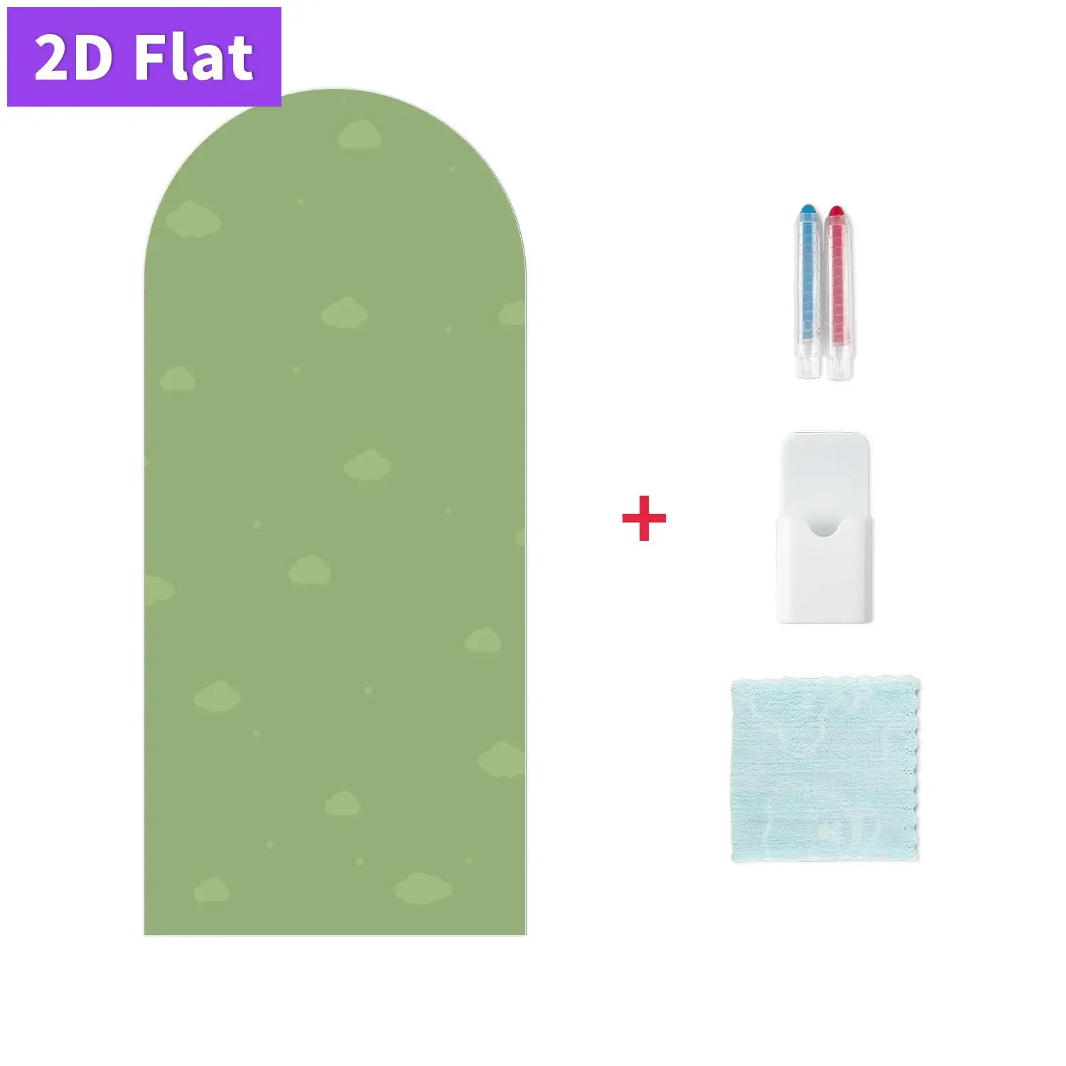 1 PC small cloud-shaped arched pattern, multi-color selection, self-adhesive magnetic wall sticker, 45*100cm