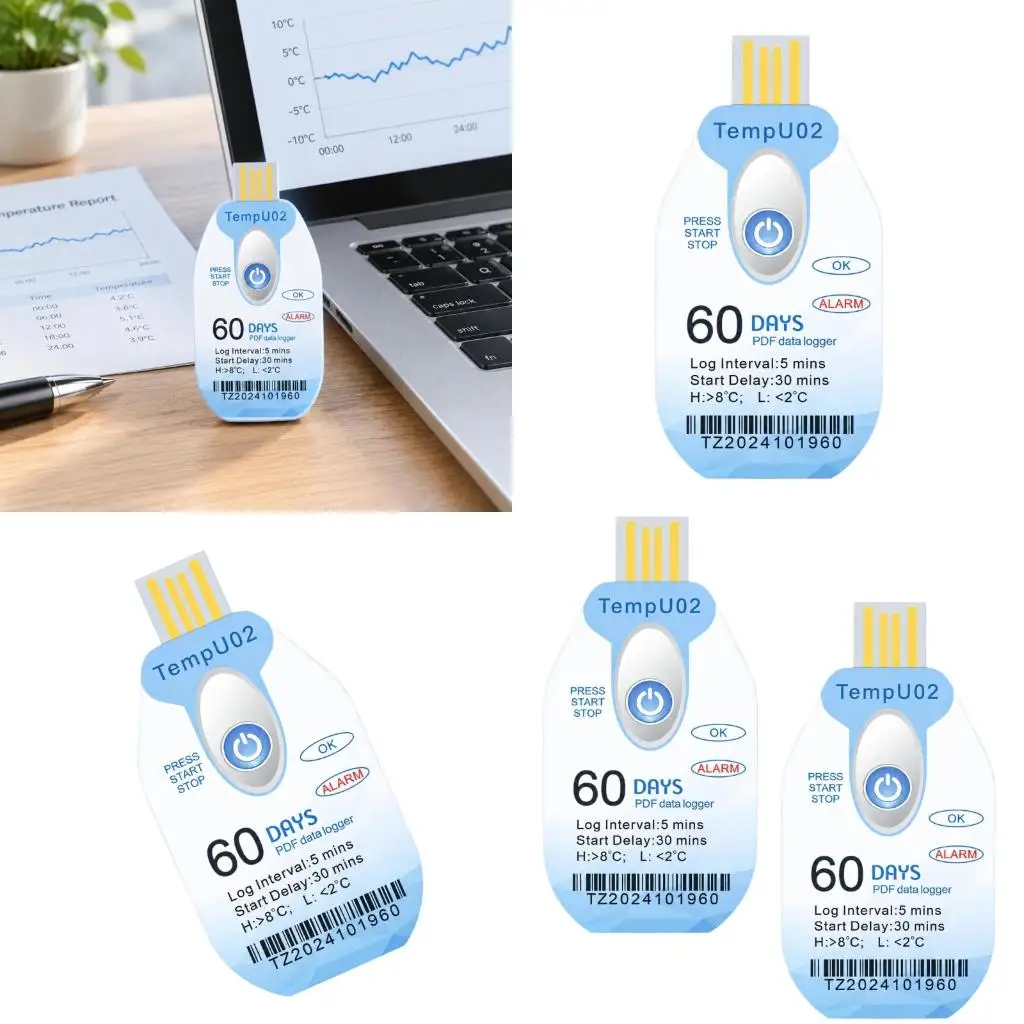 Temperature Recorder Single Use Temperature Data Logger Disposable 42000 Points high quality