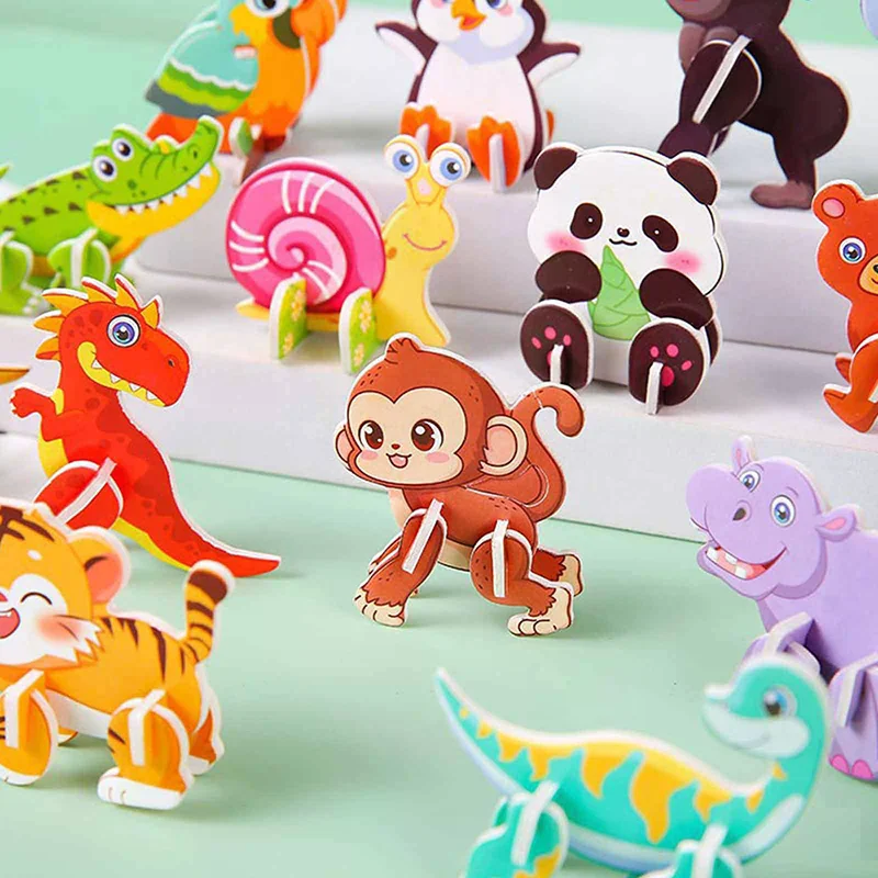 

30pcs Mini Cartoon Animal DIY Paper Jigsaw Puzzles Toys for Kids Birthday Party Favors Kindergarten Rewards Pinata Filler