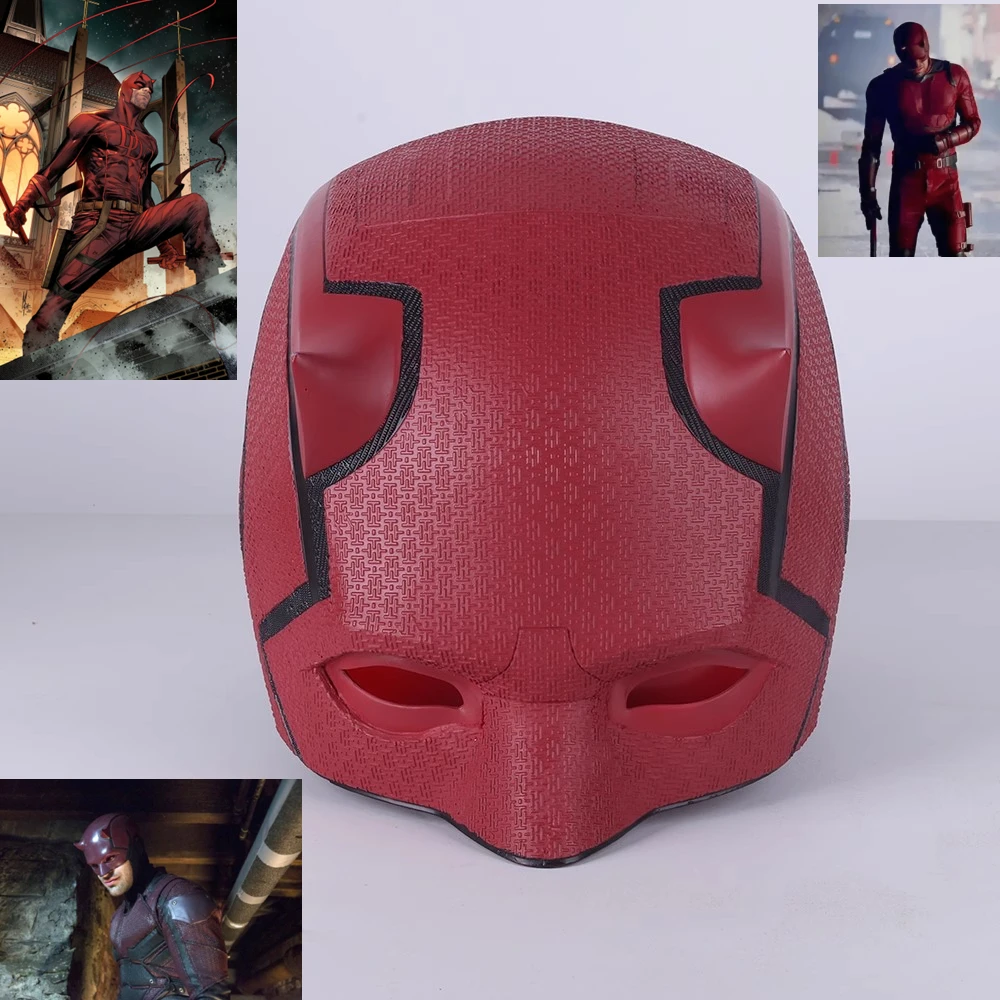 Movie Daredevil Born Again Mask Matt Murdock Headwear The Avengers Cosplay Helmet Superhero Headdress Party Masks Accessories