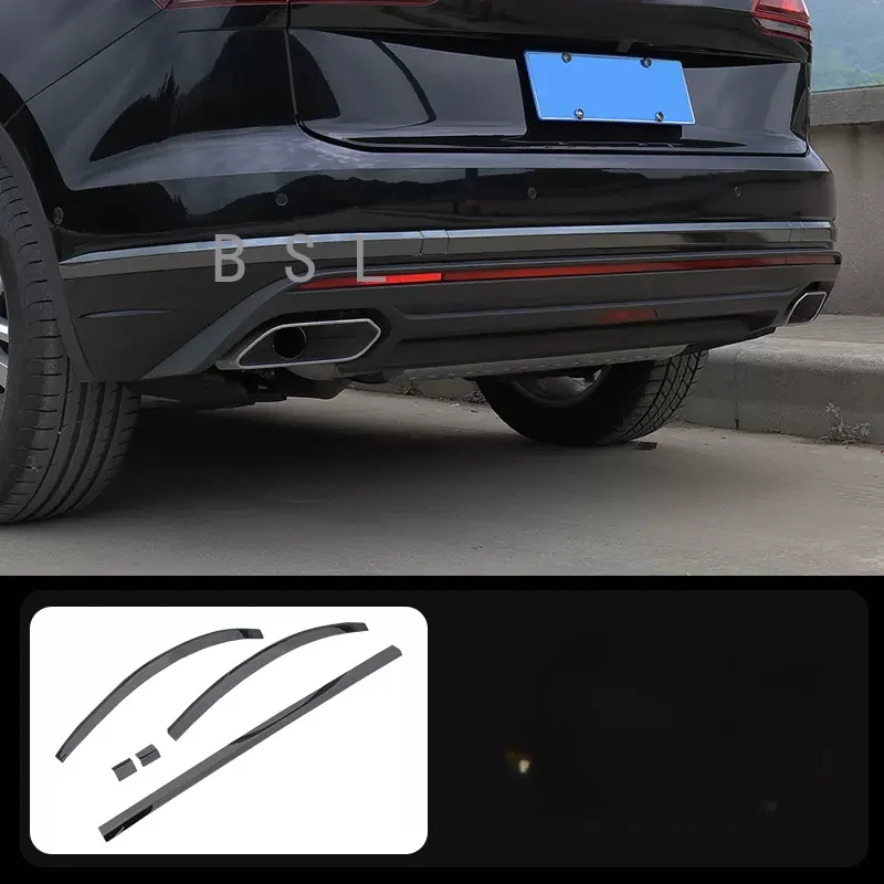 

For Volkswagen VW Touareg 2019 2020 2021 2022 Car Stainless Steel Rear Bumper Trim Bright Strip Decoration Accessories Cover