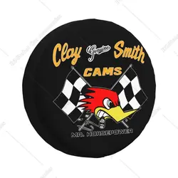 Custom Clay Smith Cams Mr. Horsepower Spare Tire Cover for Prado Jeep Racing Motor Motocross 4WD 4x4 RV Car Wheel Protector