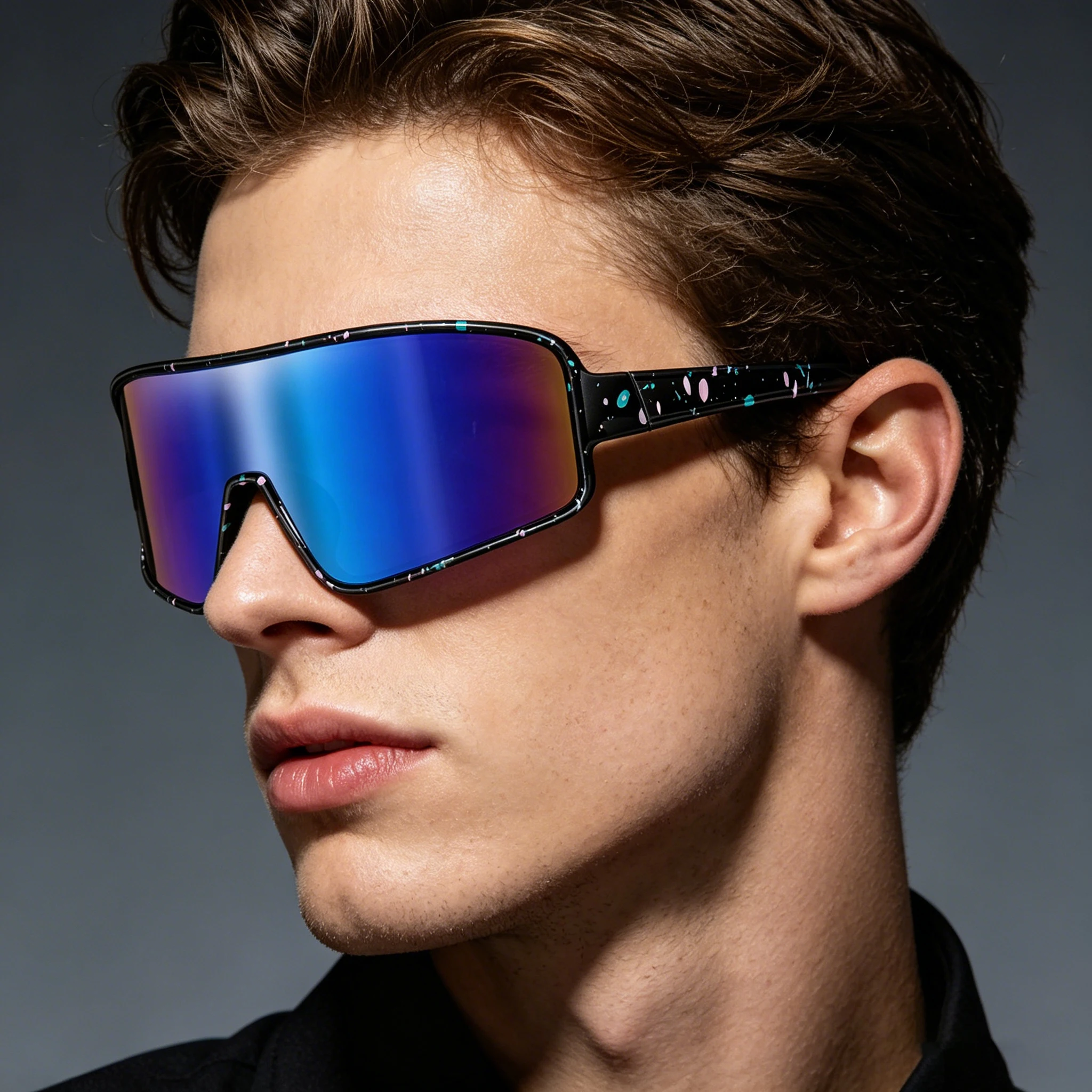 Men's Large Frame Cycling Sunglasses Vintage Full Frame UV400 Glasses for Cycling Running Hiking Fishing Unisex
