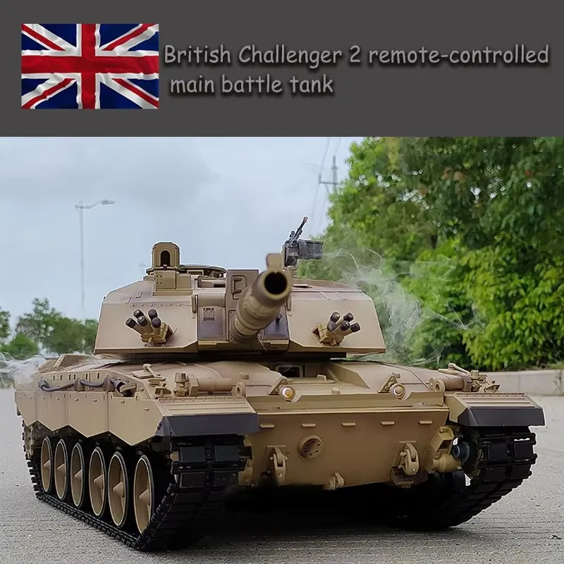 Henglong 3908-1 Large Battle Tank Vehicle 1:16 Simulation British Challenger 2 Remote Control Main Battle Tank Children's Toy