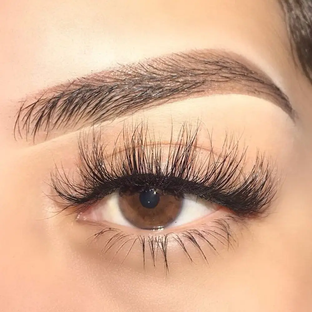 SKONHED 5 paires femme fait à la main moelleux Wispies faux cils 3D vison cheveux Extension de cils entrecroisé