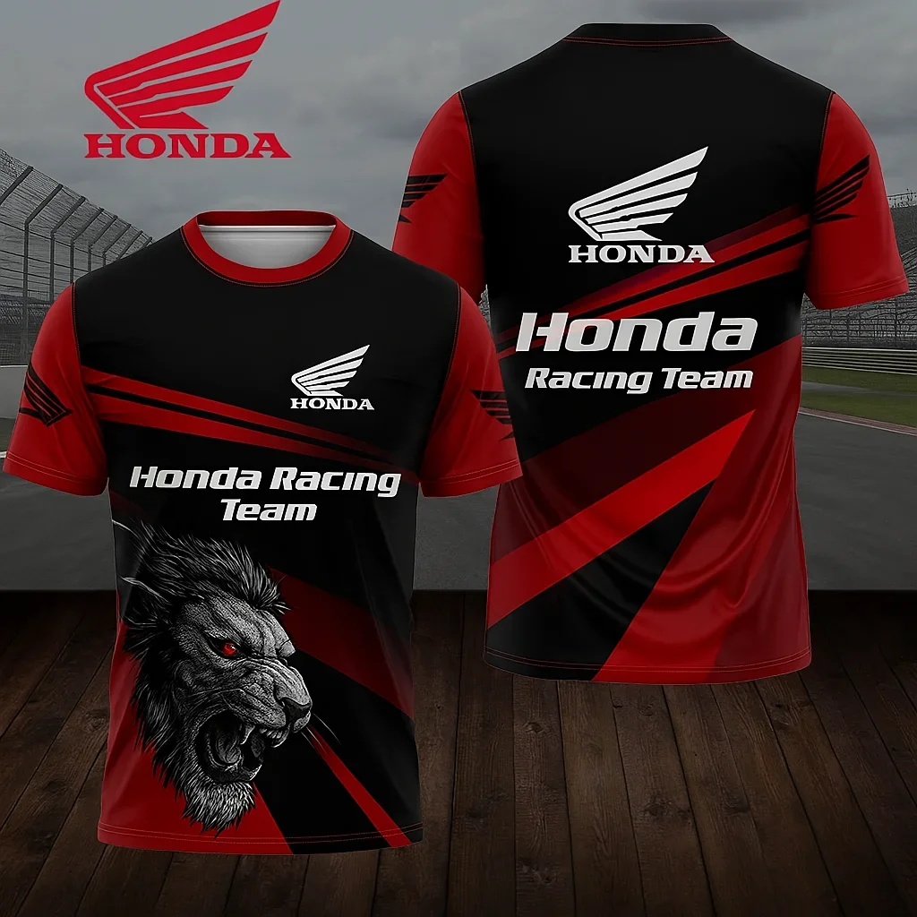 

Мужская футболка Honda Motorcycle Team, женская быстросохнущая дышащая летняя удобная футболка большого размера с короткими рукавами для уличной езды