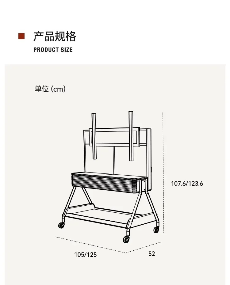 Todo o armário de TV de madeira maciça nogueira removível suporte de TV casa moderna simples