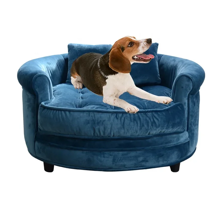 High Quality Luxury Round Pet Dog Bed Sofa Pet Furniture