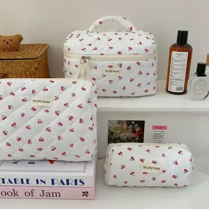 Cherry Makeup Bag Women's Cosmetic Bags Fashion Portable Cut