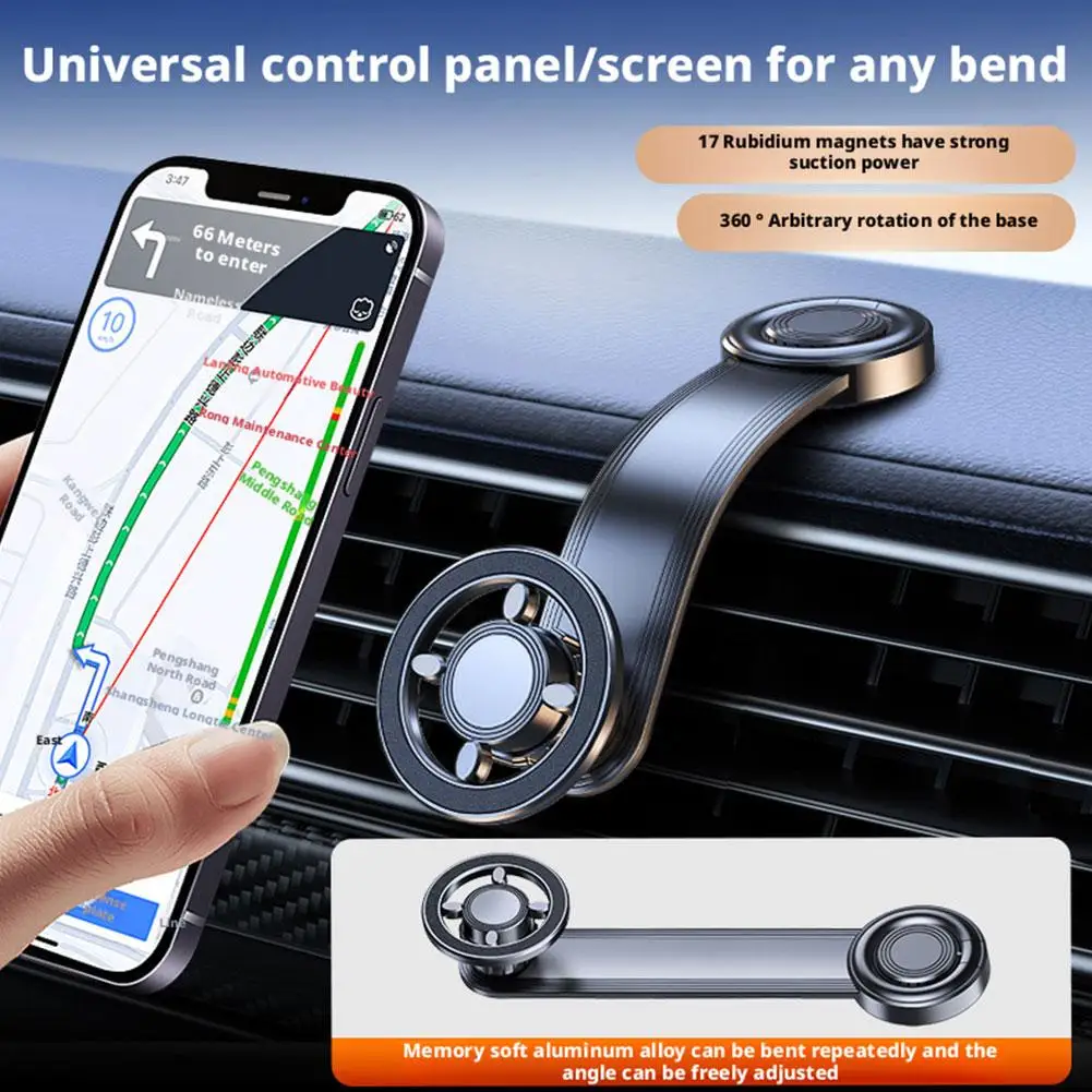 Magnetic MagSafe Car Phone Holder – Strong Vent Mount, Universal Dashboard Stand for iPhone Samsung Xiaomi