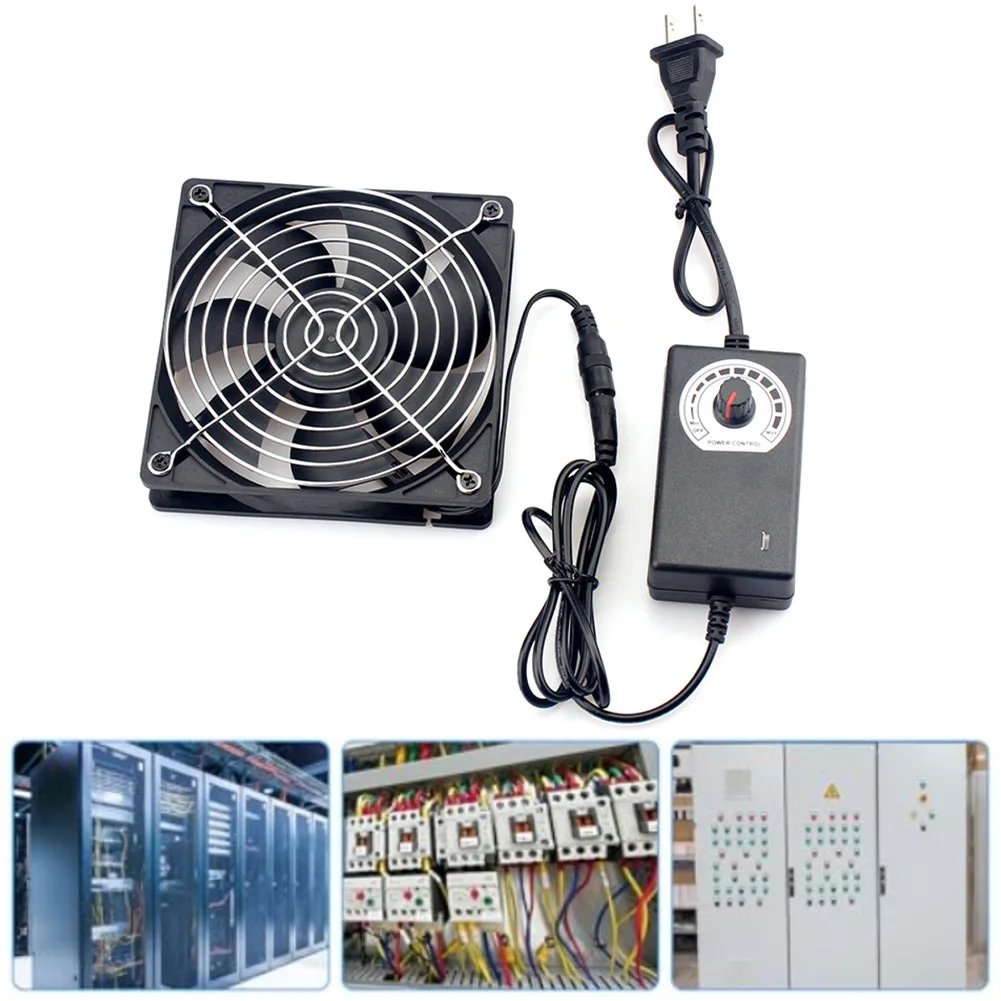 1pc 120mm Computer Fan Adjustable Brushless Case Fans For PC Computer 110V 2700RPM Easy Installation